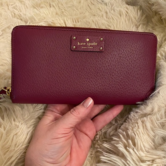 kate spade Handbags - EUC! Kate Spade Deep Cranberry Red Wallet